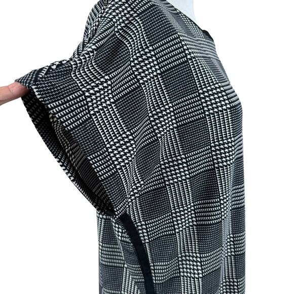 Women's Lauren Ralph Lauren Black‎ White Plaid Jersey Crewneck Check T- Shirt XL - Picture 5 of 12